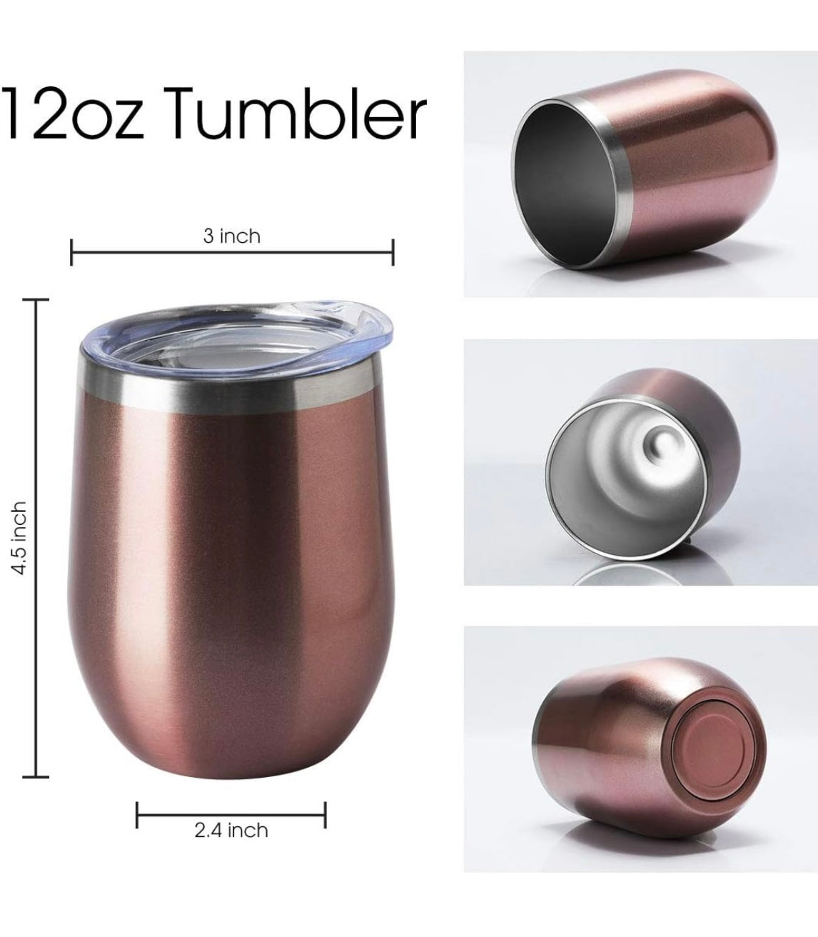 Wine Tumbler, 12 oz, Customizable