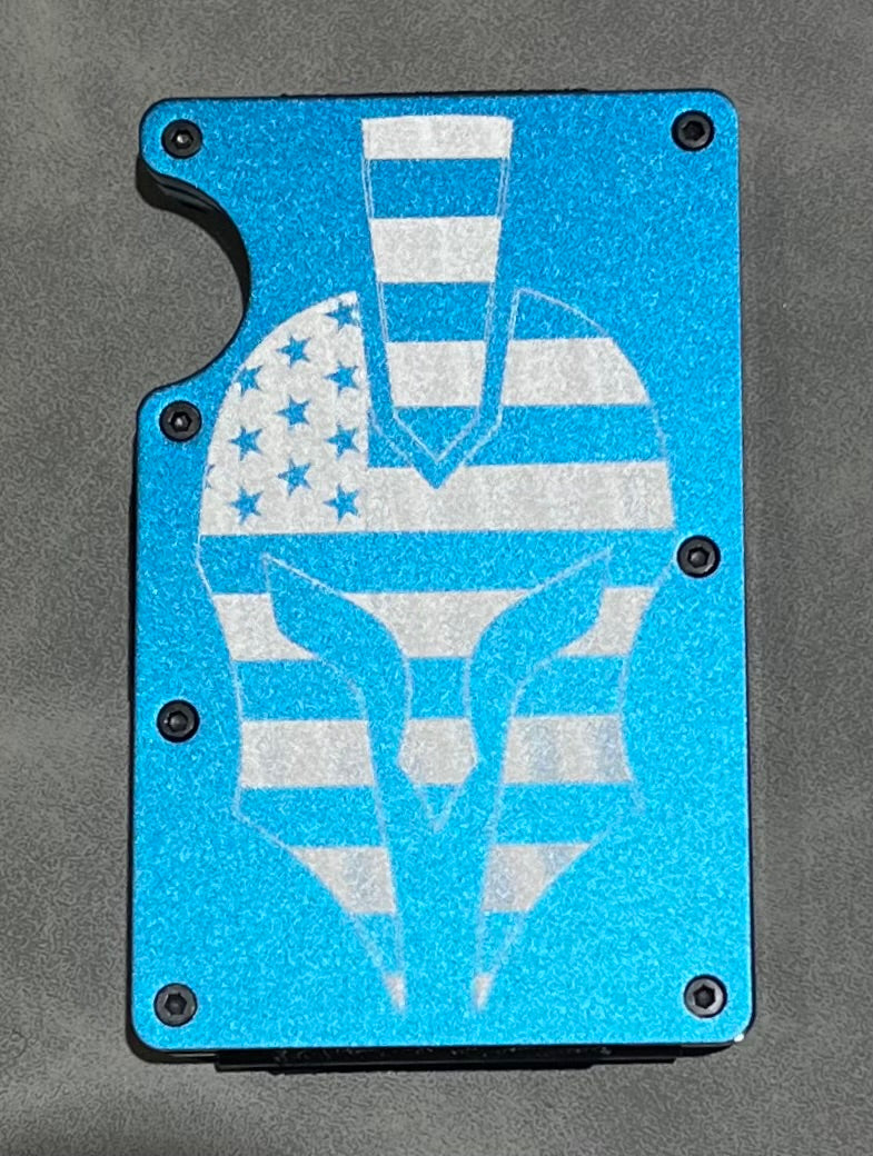 Spartan Flag Helmet, RFID Safe, Slim Wallet