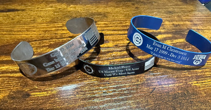 Memorial Bracelet, Military, KIA, Law Enforcement, First Responders, End of Watch, Til Valhalla, Loved One, USMC, Army, Navy, Air Force, Coast Guard