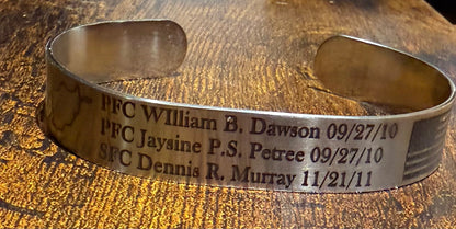 Memorial Bracelet, Military, KIA, Law Enforcement, First Responders, End of Watch, Til Valhalla, Loved One, USMC, Army, Navy, Air Force, Coast Guard