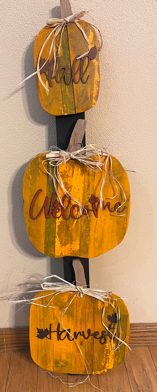 Fall Harvest Pumpkin Sign
