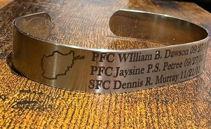 Memorial Bracelet, Military, KIA, Law Enforcement, First Responders, End of Watch, Til Valhalla, Loved One, USMC, Army, Navy, Air Force, Coast Guard