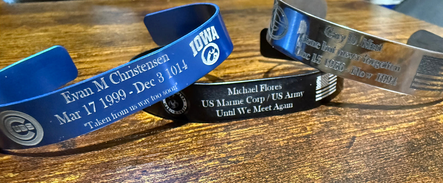 Memorial Bracelet, Military, KIA, Law Enforcement, First Responders, End of Watch, Til Valhalla, Loved One, USMC, Army, Navy, Air Force, Coast Guard