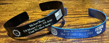 Memorial Bracelet, Military, KIA, Law Enforcement, First Responders, End of Watch, Til Valhalla, Loved One, USMC, Army, Navy, Air Force, Coast Guard