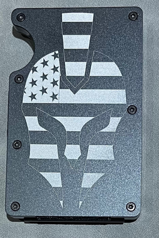 Spartan Flag Helmet, RFID Safe, Slim Wallet
