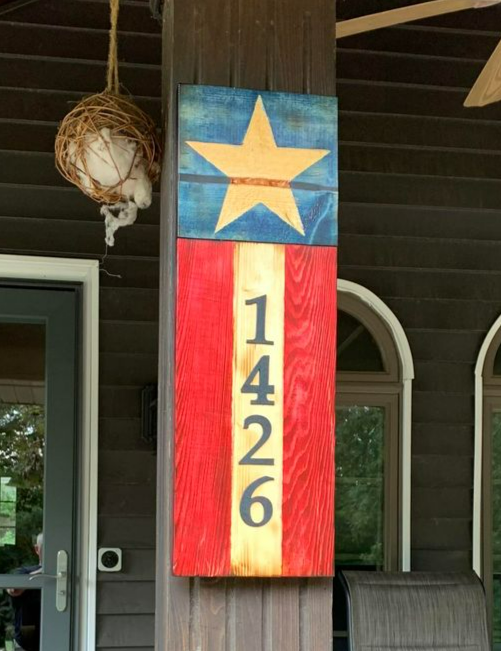 US Star House Sign