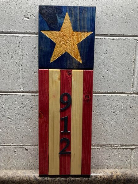 US Star House Sign